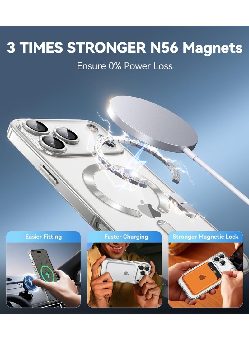 BORTONY iPhone 17 Pro Max Case Compatible with Magsafe Camera Lens Protection Cover with Full HD 9D Tempered Glass For iPhone 17 Pro Max Anti-Yellowing Drop Protection Cover for iPhone 17 Pro Max 6.9-inch - Image 3