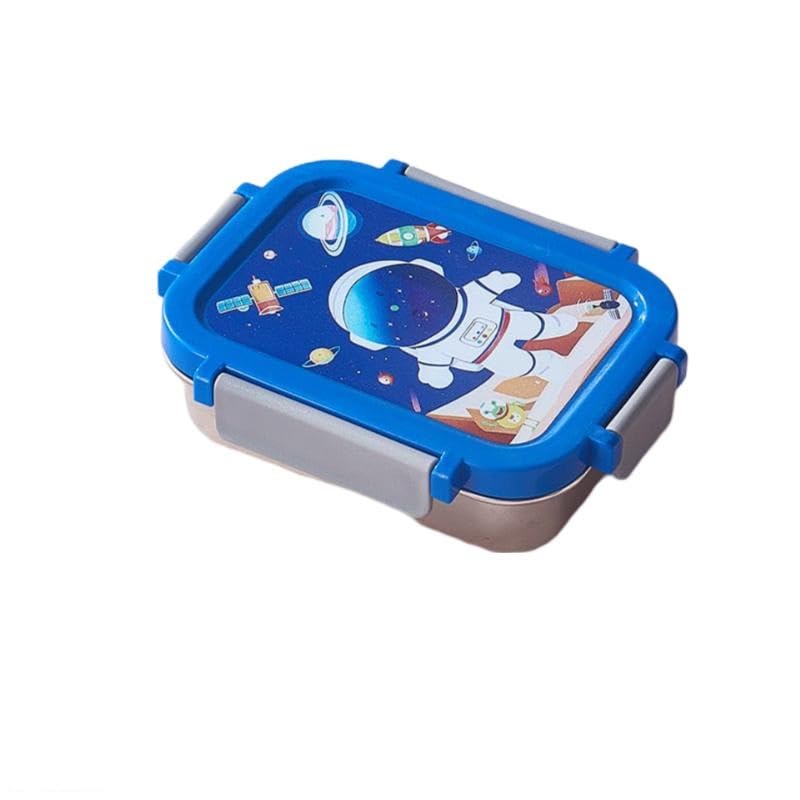 INKULTURE INKULTURE Stainless Steel Made Lunch Box with 304 Stainless Steel Made Snap Lid Container Inside, 500 ml | Blue | Pack of 01 - Image 1