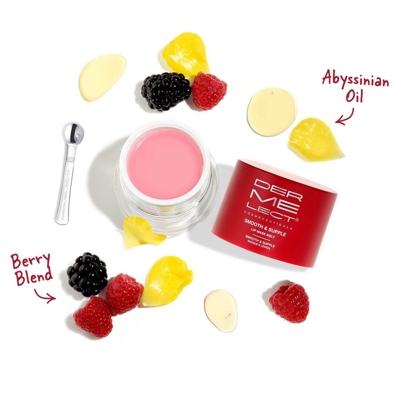 Dermelect Smooth & Supple Lip Mask Melt Anti Aging Lip Balm with Castor Oil, Jojoba, Abyssinian, Evening Primrose Oil, Hydrating & Replenishing for Dryness Chapped Lips Flakiness Cracked Skin 0.5 oz - Image 3