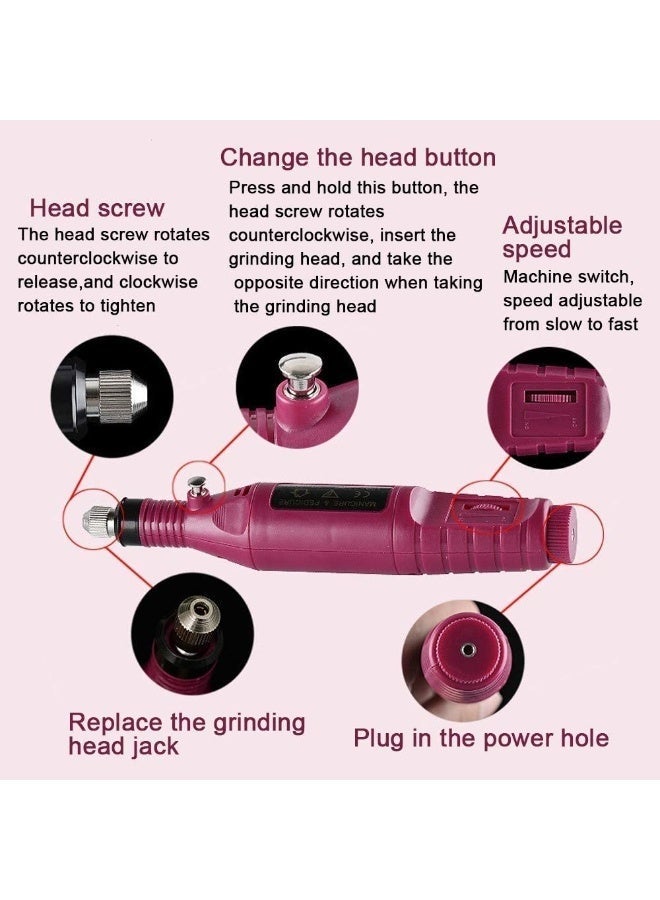 Pen Shape Electric Nail Drill Machine Multicolour - Image 5