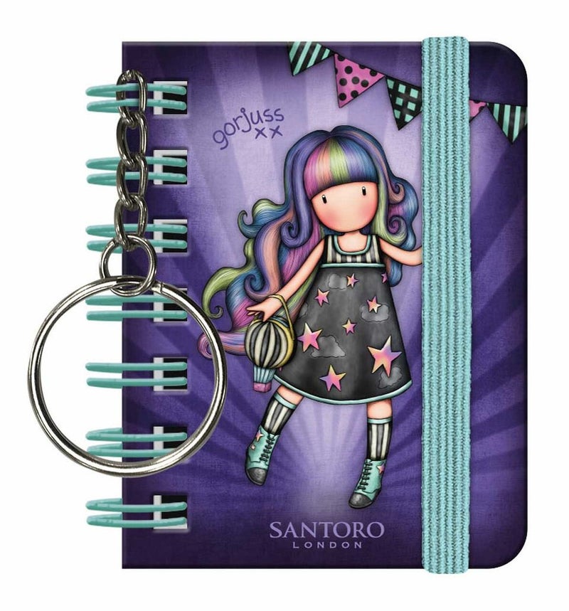 SANTORO Mini Keyring Notebook - Up And Away 1047Gj12