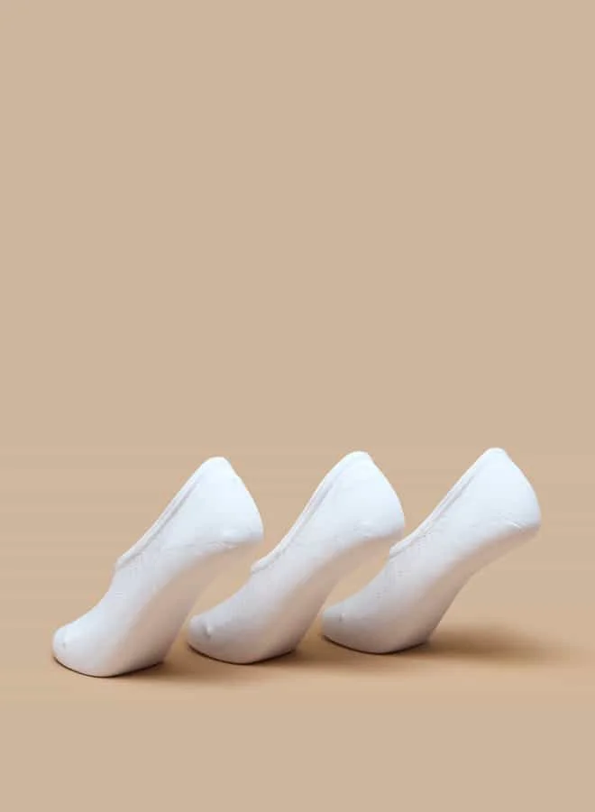 فلورا بيلا من شو إكسبرس Women Textured No Show Socks - Set of 3