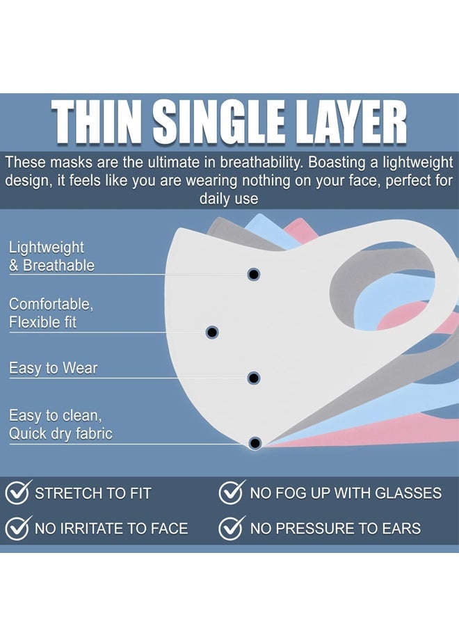 10Pcs Face Covers with Elastic Ear Loop Cover Full Face Anti-Dust, Unisex, Washable and Reusable for Men and Women, soft on the face and skin (Colorful) - Image 3