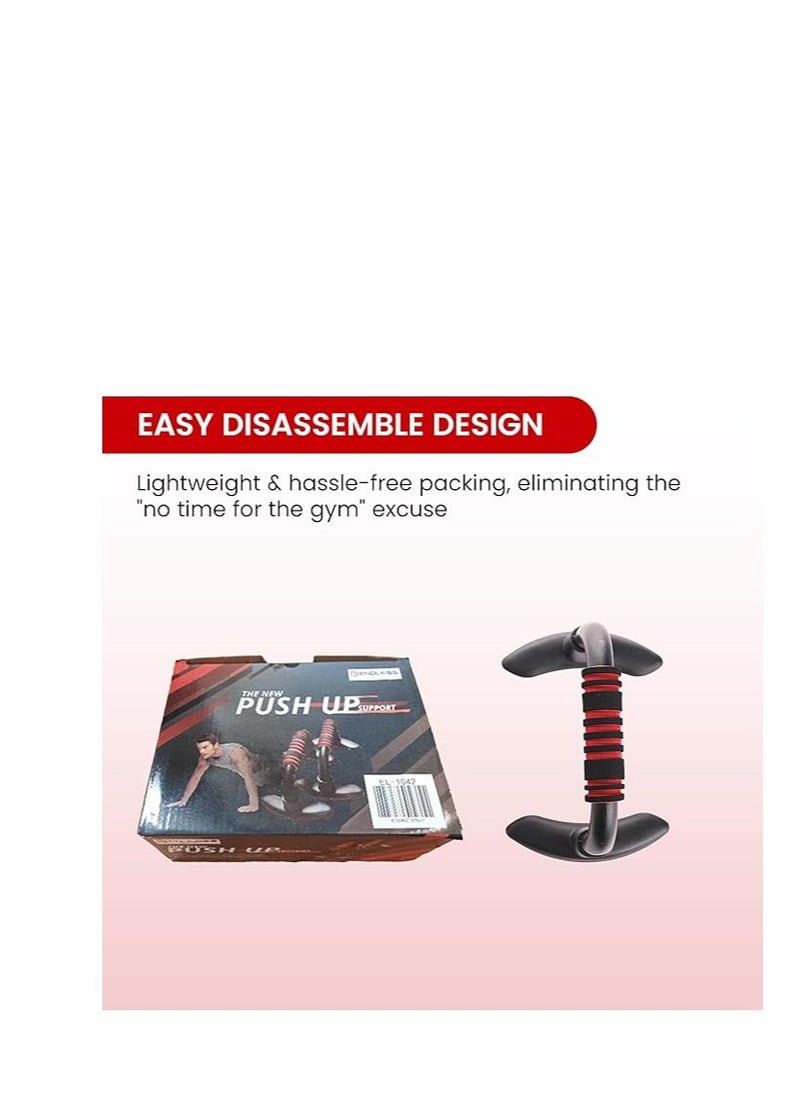 ENDLESS  EL1042 Push Up Stands With Foam Handle| Material : Steel, Plastic | For Upper Body Workouts with Comfortable Foam Grip and Non-Slip Bars and Less Wrist Strain  - Image 5