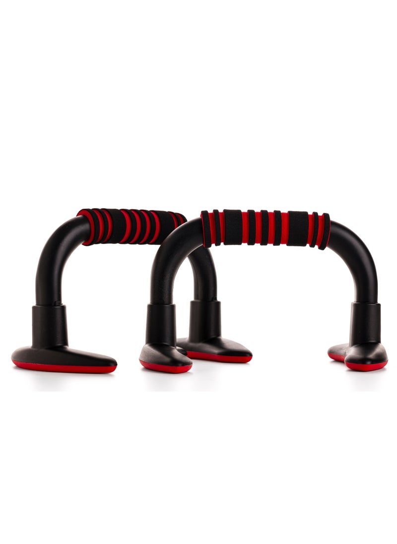 ENDLESS  EL1042 Push Up Stands With Foam Handle| Material : Steel, Plastic | For Upper Body Workouts with Comfortable Foam Grip and Non-Slip Bars and Less Wrist Strain  - Image 1