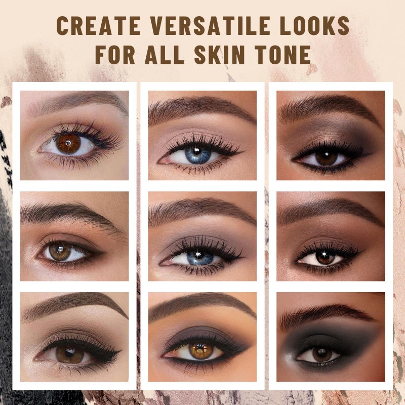 SUSIKEKI 6 Colors Mini Eyeshadow Makeup Palette Neutral Nude Smoky Eye Shadow Taupe & Brown Matte Make Up Pallet with Mirror Highly Pigmented Long Lasting Waterproof Travel Size Gift Kit 01 - Image 3