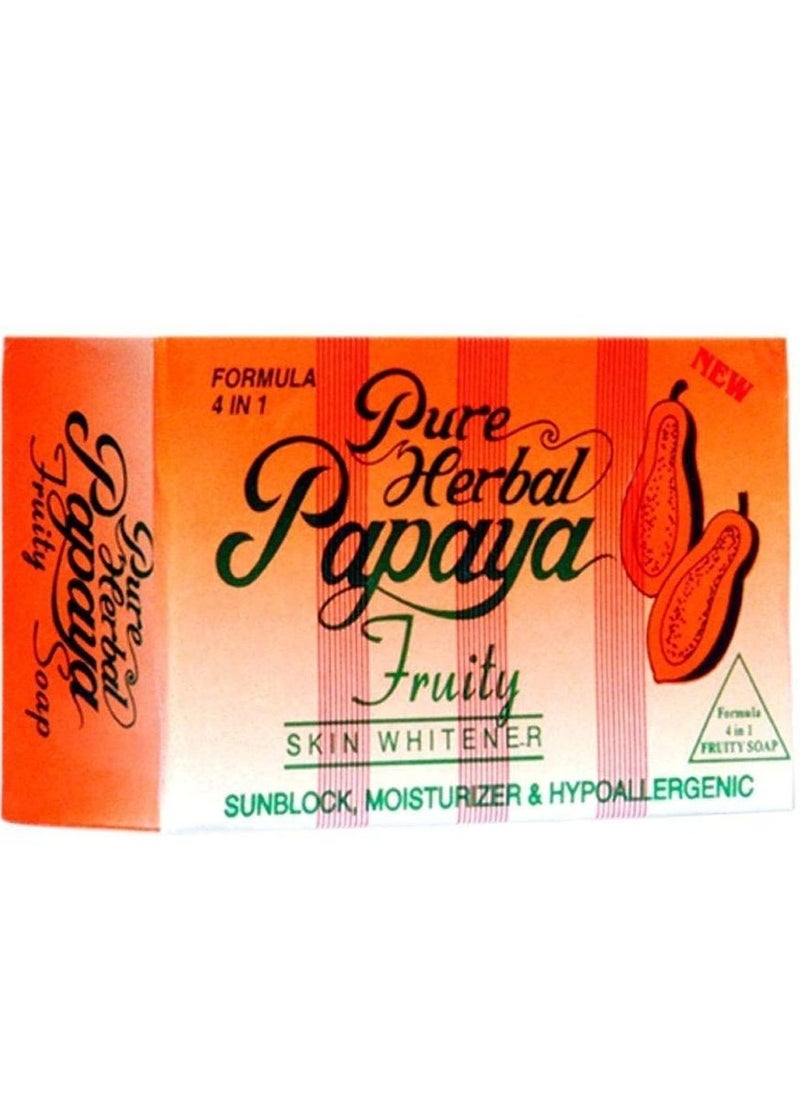 PUREFORM Herbal Papaya Fruity Soap 4 In 1 Skin Whitening Soap 135g 