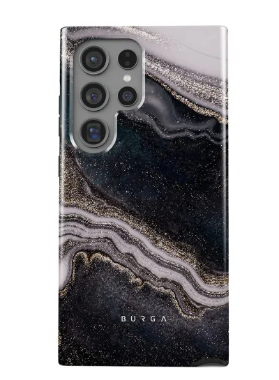 BURGA Luxury Styled Fashion Samsung Galaxy S24 Ultra Case Compatible with Double Layer Silicone Protective Case Magic Night