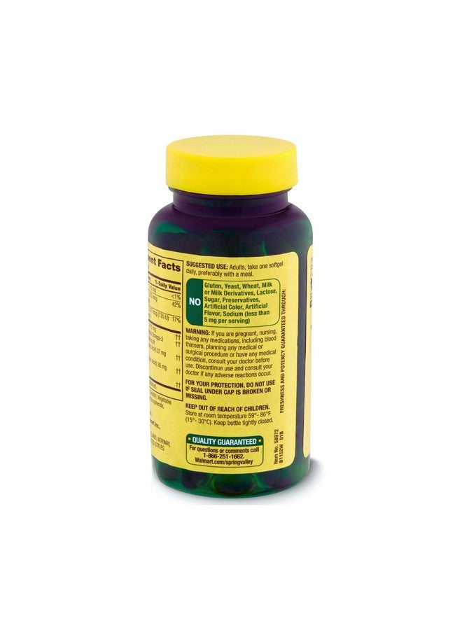 SPRING VALLEY وادي الربيع - زيت كبد السمك مع فيتامين أ و د 100 كبسولة لينة - Image 3