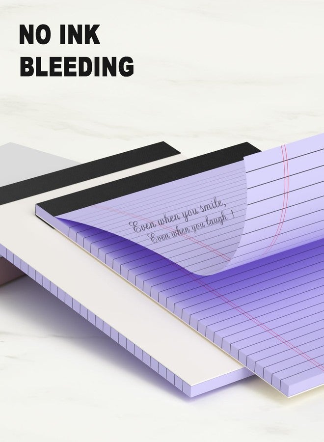 AILZFEI Purple Legal Pad Note Pads 8.5x11 inch, Wide Ruled, 30 Sheets/Pad, 20lb Colored Paper, Perforated Notepad with Sturdy Back (3 Pads Purple) - Image 4