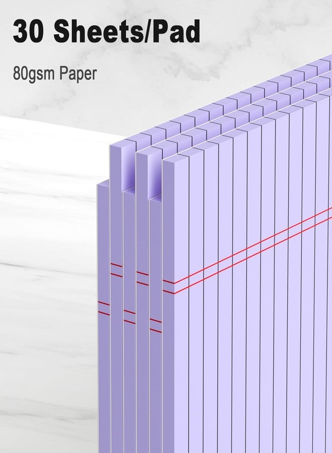 AILZFEI Purple Legal Pad Note Pads 8.5x11 inch, Wide Ruled, 30 Sheets/Pad, 20lb Colored Paper, Perforated Notepad with Sturdy Back (3 Pads Purple) - Image 3