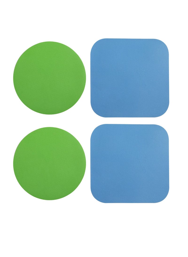 Excefore 4 قطع وسادات فتح الجرار, وسادات مطاطية متعددة الوظائف لفتح الجرار لكبار السن الذين يعانون من التهاب المفاصل والأيدي الضعيفة, كوسترات مطبخ (أزرق فاتح, أخضر) - Image 1