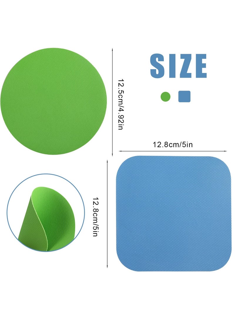 Excefore 4 قطع وسادات فتح الجرار, وسادات مطاطية متعددة الوظائف لفتح الجرار لكبار السن الذين يعانون من التهاب المفاصل والأيدي الضعيفة, كوسترات مطبخ (أزرق فاتح, أخضر) - Image 2
