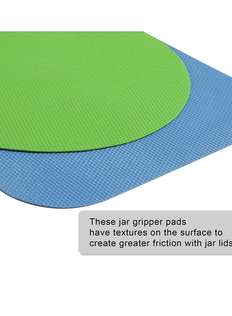 Excefore 4 قطع وسادات فتح الجرار, وسادات مطاطية متعددة الوظائف لفتح الجرار لكبار السن الذين يعانون من التهاب المفاصل والأيدي الضعيفة, كوسترات مطبخ (أزرق فاتح, أخضر) - Image 4