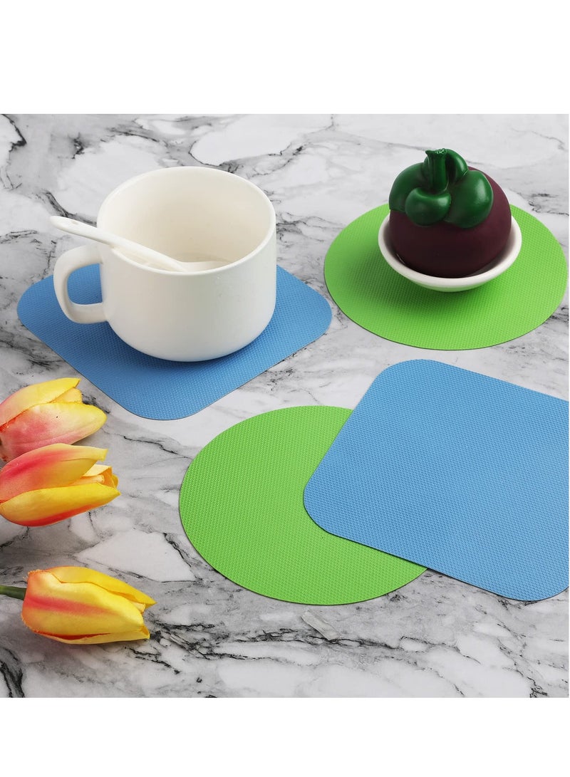 Excefore 4 قطع وسادات فتح الجرار, وسادات مطاطية متعددة الوظائف لفتح الجرار لكبار السن الذين يعانون من التهاب المفاصل والأيدي الضعيفة, كوسترات مطبخ (أزرق فاتح, أخضر) - Image 3