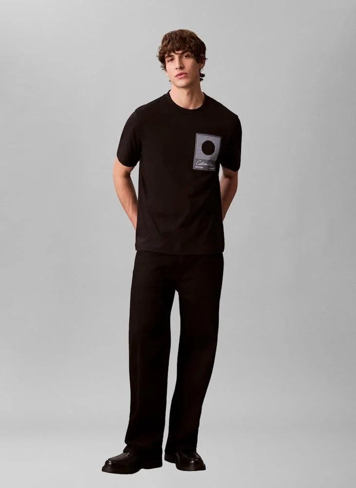 CALVIN KLEIN  Graphic Crew Neck T-Shirt for Men | Best Price UAE