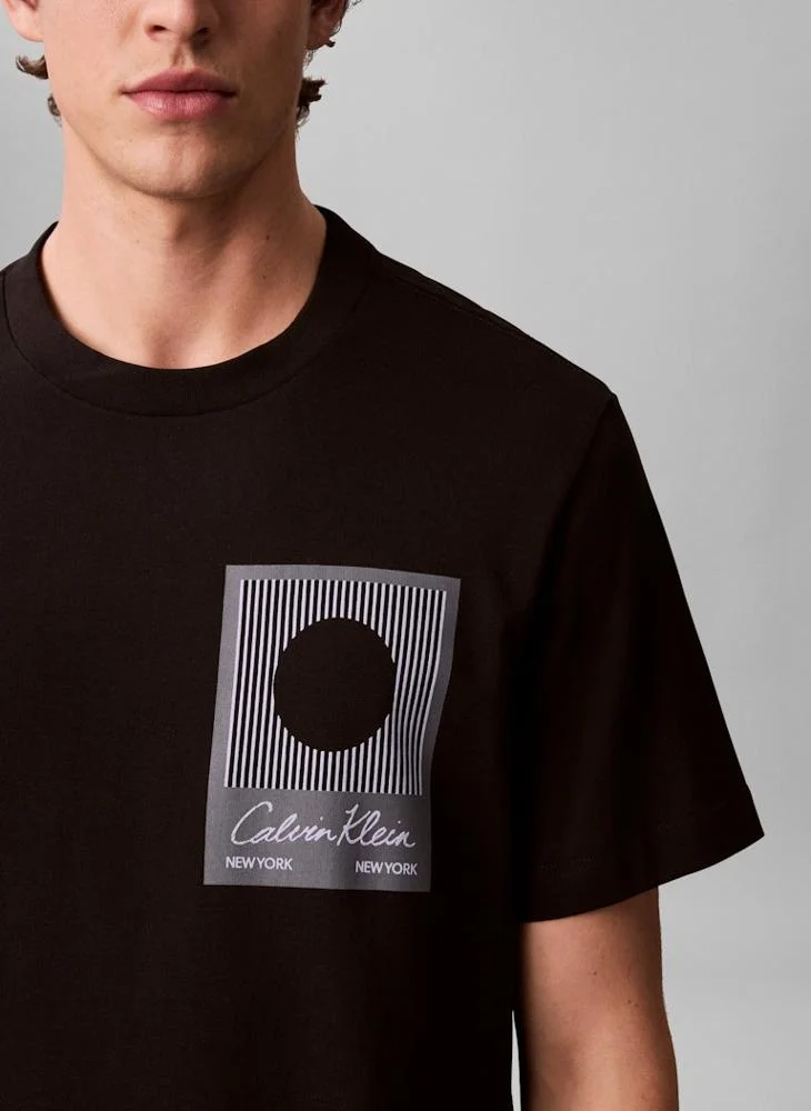 CALVIN KLEIN  Graphic Crew Neck T-Shirt for Men | Best Price UAE