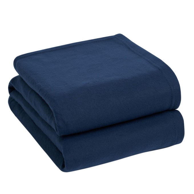 NAVY BLUE THROW FOR SOFA SUPER SOFT WARM COSY FLEECE THROW BLANKET FOR BED LIGHTWEIGHT FLUFFY SINGLE BEDSPREAD POLAR FLEECE BLANKET 120 X 150CM