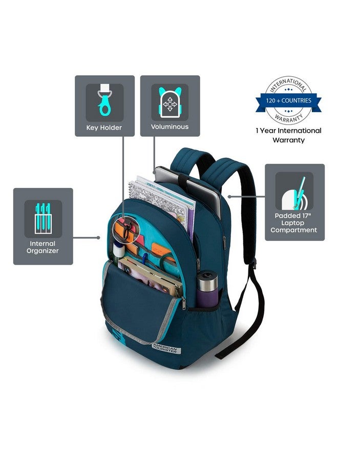 AMERICAN TOURISTER American Tourister Spin 29 Liters Medium Polyester Casual Standard Backpack | Backpack For Office College School (Teal) - Image 2