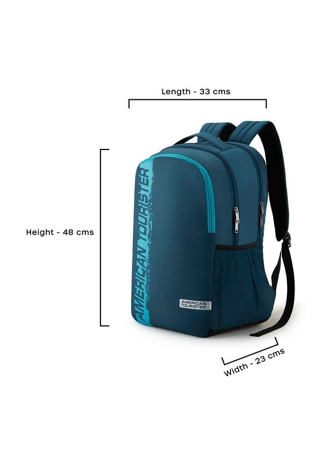 AMERICAN TOURISTER American Tourister Spin 29 Liters Medium Polyester Casual Standard Backpack | Backpack For Office College School (Teal) - Image 4