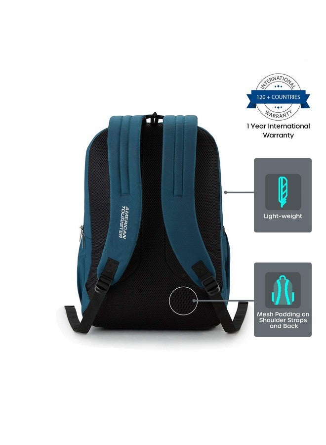 AMERICAN TOURISTER American Tourister Spin 29 Liters Medium Polyester Casual Standard Backpack | Backpack For Office College School (Teal) - Image 3