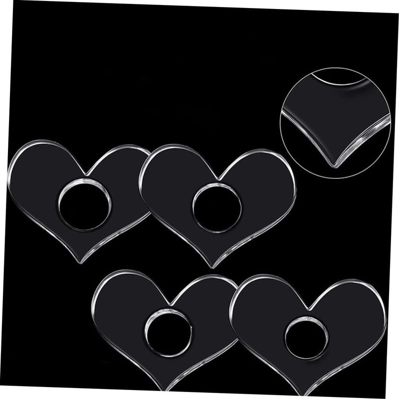 NUOBESTY 4pcs Transparent Acrylic Book Page Spreader with Thumb Ring Heart-Shaped Page Holder for Reading Mini to Large for Readers and Teachers - Image 4