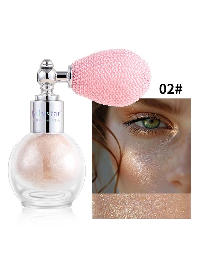 Julystar Fairy Highlight Body Spray 02, Facial Contouring Fine Shimmering Liquid Highlighter, Long-Lasting Sweatproof Stage Makeup Glitter Highlighter Powder Body Spray - 3.5G - Image 2