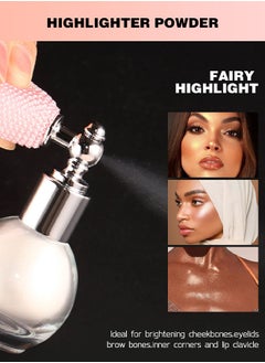 Julystar Fairy Highlight Body Spray 02, Facial Contouring Fine Shimmering Liquid Highlighter, Long-Lasting Sweatproof Stage Makeup Glitter Highlighter Powder Body Spray - 3.5G  - Image 3