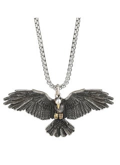 Titanium falcon necklaces, men's pendants, men's necklaces