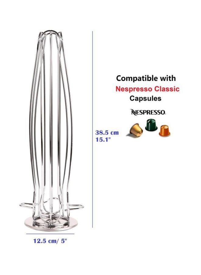 Coffee Capsule Stand Silver 38.5x12.5cm - Image 3