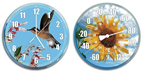 SWIMLINE HYDROTOOLS Poolside Wall Clock and Thermometer Combo Set - Image 2