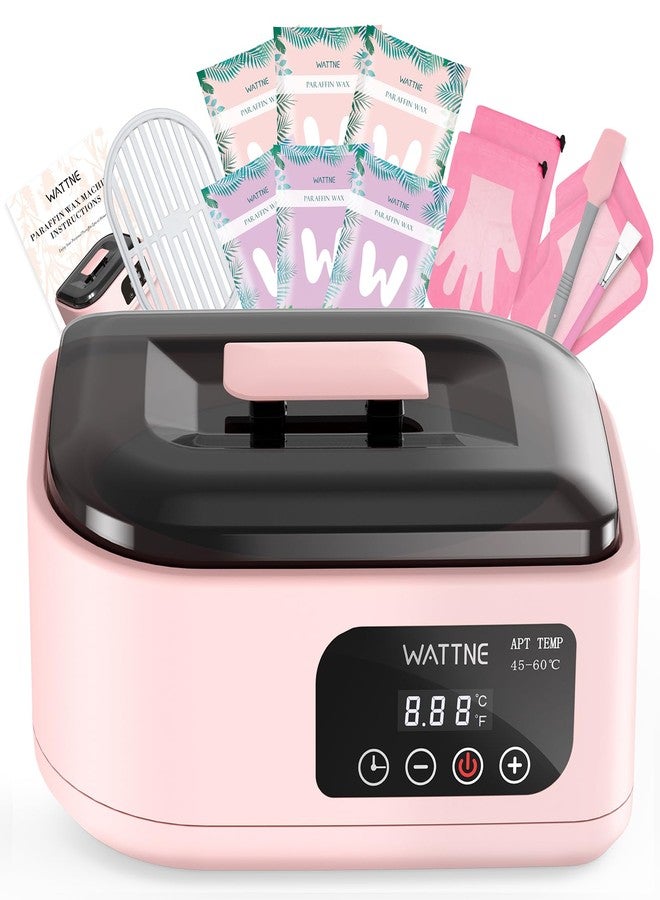 Wattne Paraffin Wax Machine for Hands & Feet – Paraffin Wax Warmer Moisturizing Kit with Auto-Timer & Precision Temperature Control, Paraffin Wax Bath for Arthritis, Dry Skin Care, Home Spa-Pink - Image 1