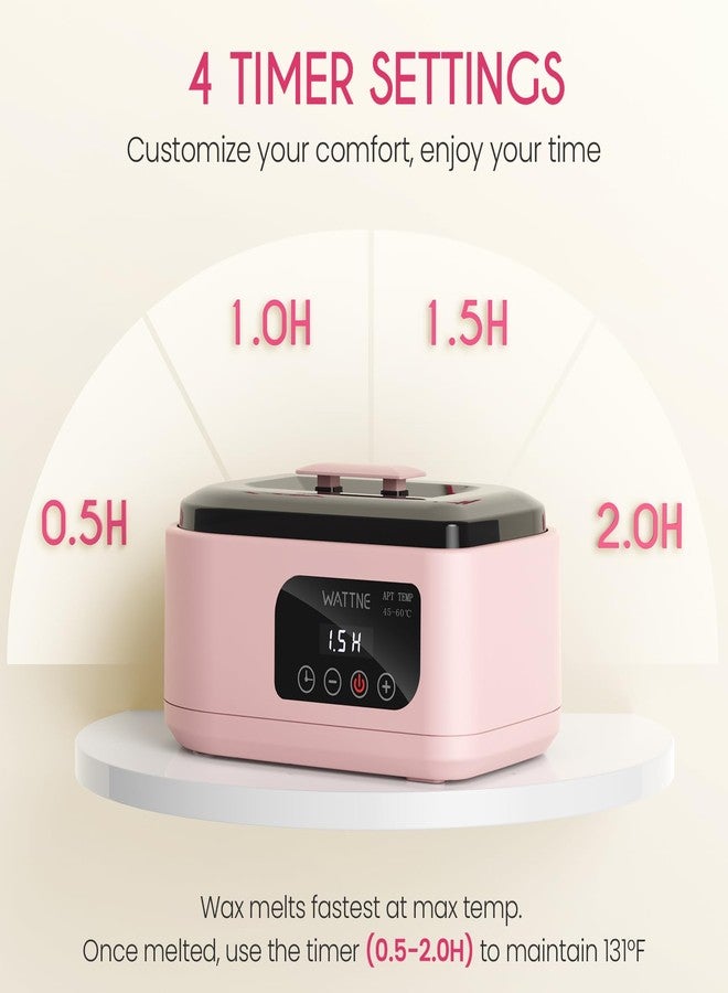 Wattne Paraffin Wax Machine for Hands & Feet – Paraffin Wax Warmer Moisturizing Kit with Auto-Timer & Precision Temperature Control, Paraffin Wax Bath for Arthritis, Dry Skin Care, Home Spa-Pink - Image 3