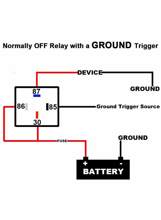 iRhapsody 4 Pin 12 V DC - 25 Relays - 40/30 AMP SPST Bosch Style Automotive Relay (No Relay Socket and Wiring Harness) - Image 4