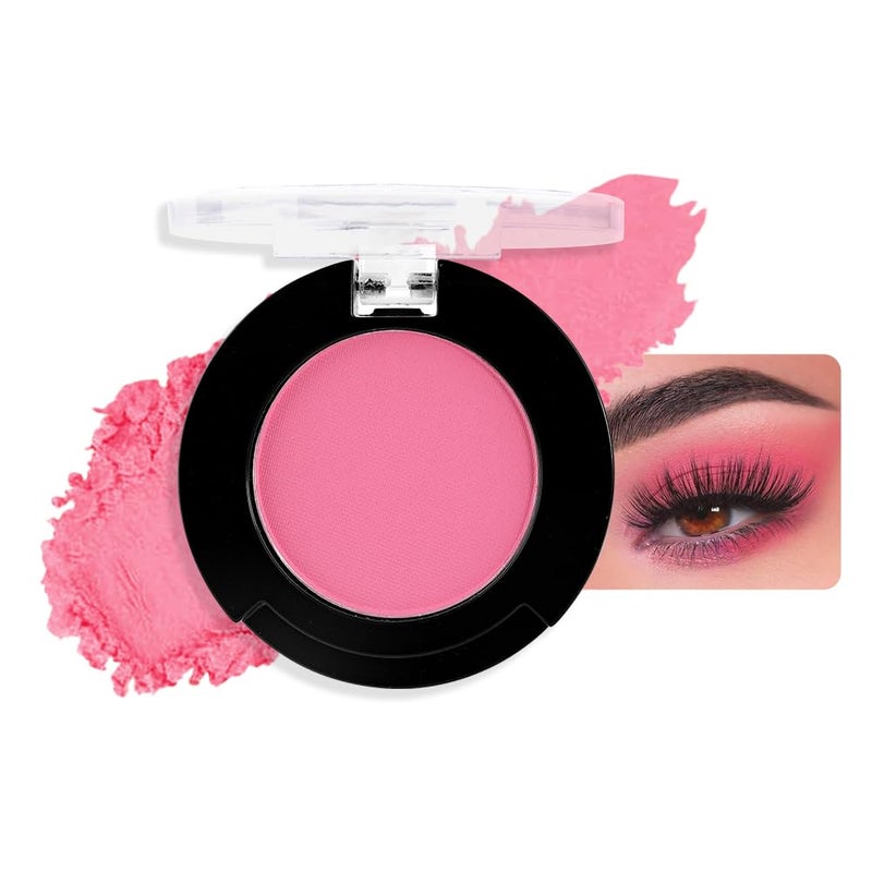 HHLTOH Monochrome Matte Eyeshadow Makeup Palette, Highly Pigmented Pink Red Eyeshadow Palette, Matte Pressed Powder Eye shadow Make up, Single Vegan Eye Shadow, Daily Evening Women Girls Makeup Eyeshadow 5# - Image 1