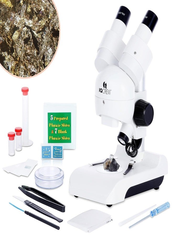 AmScope - 30X Deluxe All-in-One Portable Stereo Microscope with LED Dual-Illumination and Accessory Kit - SE122 - Image 1