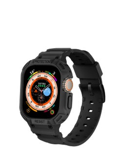 Band + Case Sports Wrist For Apple Watch 8 Ultra 49mm Black