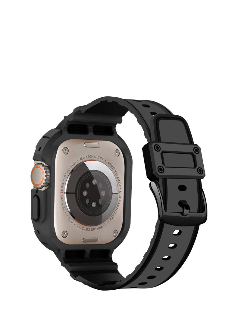 GULFLINK - Band + Case Sports Wrist For Apple Watch 8 Ultra 49mm Black - Image 1
