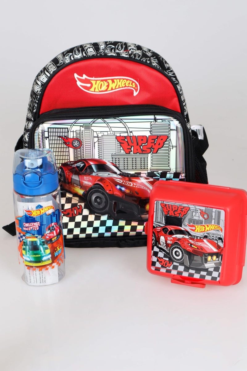 Hot Wheels New Season Licensed Kindergarten Pencil and Lunch Box 2 Layer Lunch Box and 500 ml Water Bottle Set - Image 3