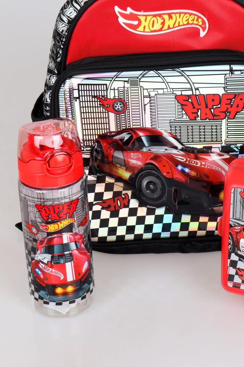 Hot Wheels New Season Licensed Kindergarten Pencil and Lunch Box 2 Layer Lunch Box and 500 ml Water Bottle Set - Image 4