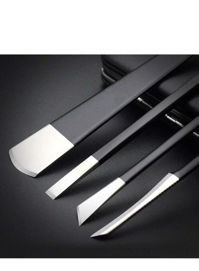 Generic 4-Piece Pedicure Knife Tools Kits Professional Stainless Steel Ingrown Toenail Set with Storage Bag for Feet Toe Correction - Image 2