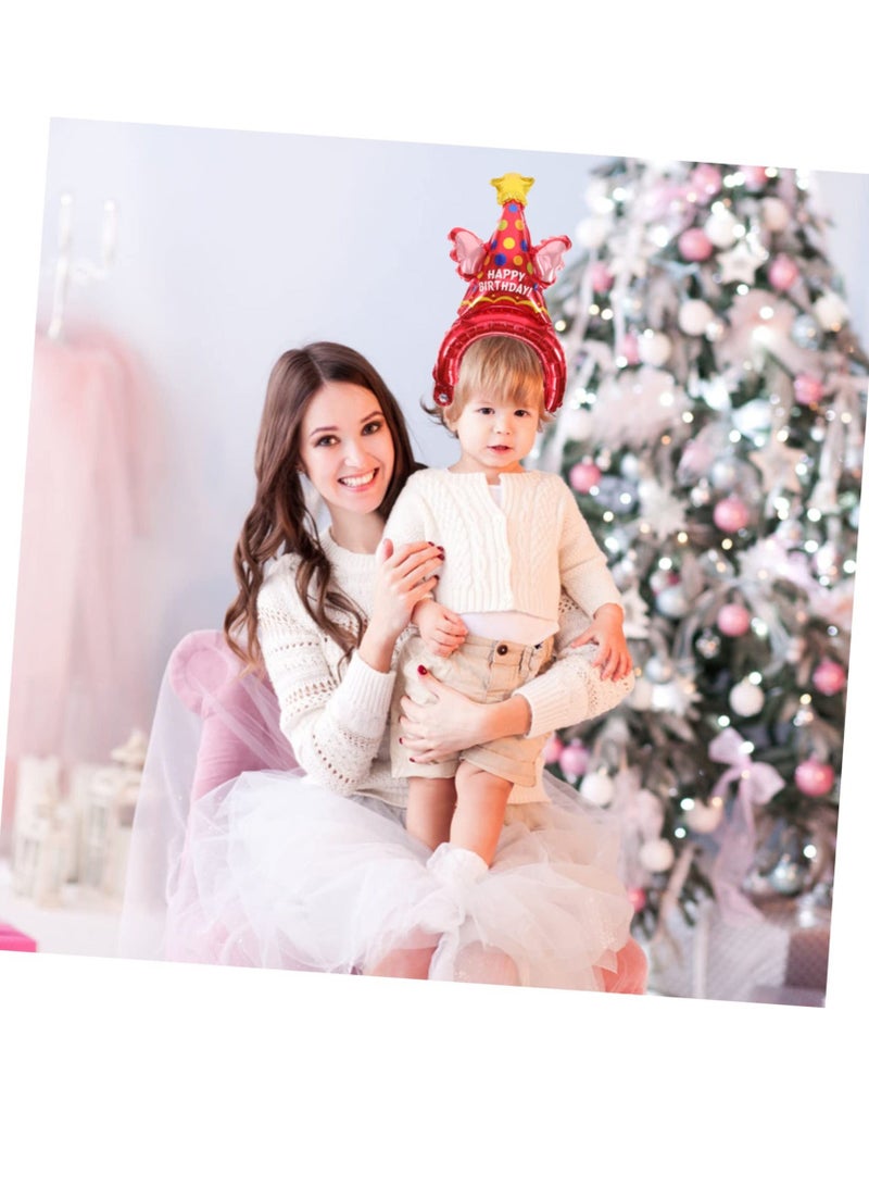 واي آند دي 50pcs Happy Birthday Decor, Party Balloon Hat, Aluminum Film Balloons for birthday party, girls' daily gathering, sister photoshoot - Image 2
