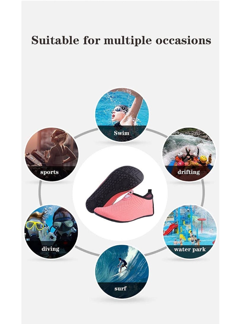 NIBEMINENT Women and Mens Beach Shoes，Water Shoes,Swimming and Water Games Shoe,Bare foot Quick Dry Aqua Shoes - Image 2