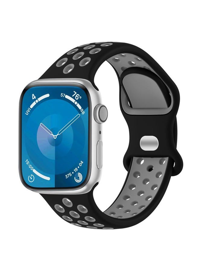 Sport Silicone Band Compatible with Apple Watch Bands 44mm 45mm 49mm 42mm 41mm 38mm 40mm Men Women,Breathable Waterproof Strap for Apple Watch iWatch Series Ultra SE 8 7 6 5 4 3 2 1