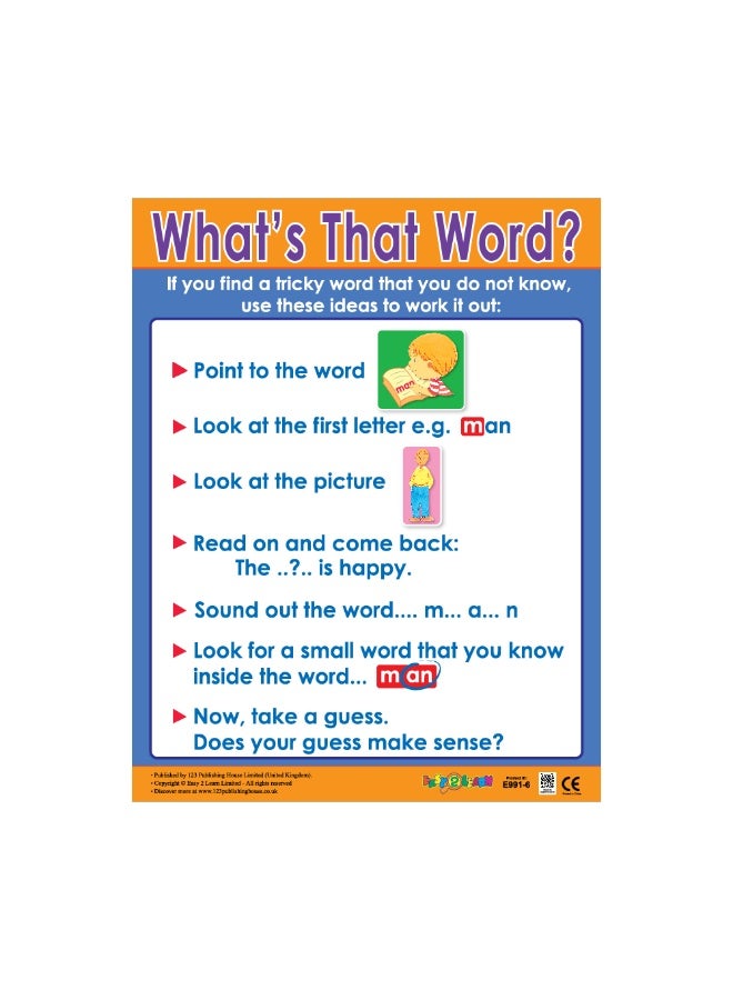 123 Publishing House What's That Word? - Wall Chart in English - Image 1