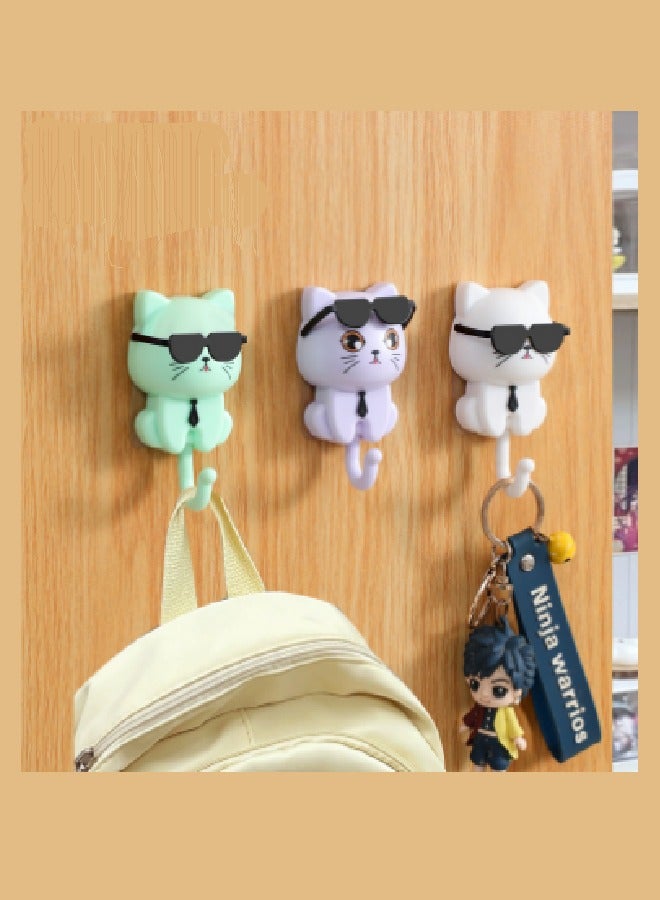Cartoon Cute Cat Sticky Hook – Hole-Free Strong Adhesive Hook for Home, Kitchen & Bathroom - Image 2