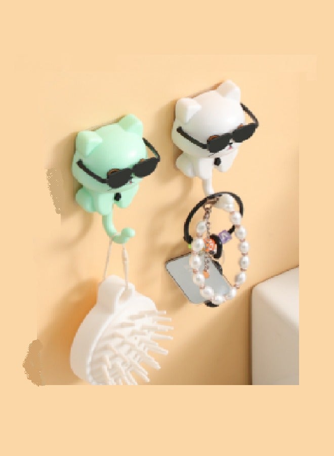 Cartoon Cute Cat Sticky Hook – Hole-Free Strong Adhesive Hook for Home, Kitchen & Bathroom - Image 1