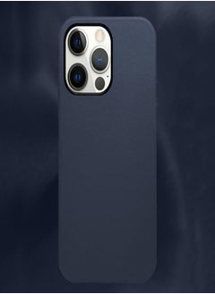 PiBlue Artificial Leather Protective Case Cover For iPhone 13 Pro Max Blue  - Image 5