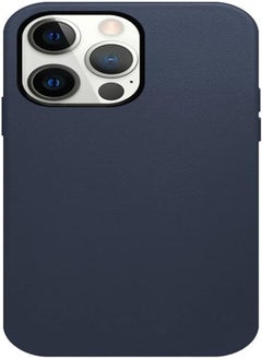 PiBlue Artificial Leather Protective Case Cover For iPhone 13 Pro Max Blue  - Image 3