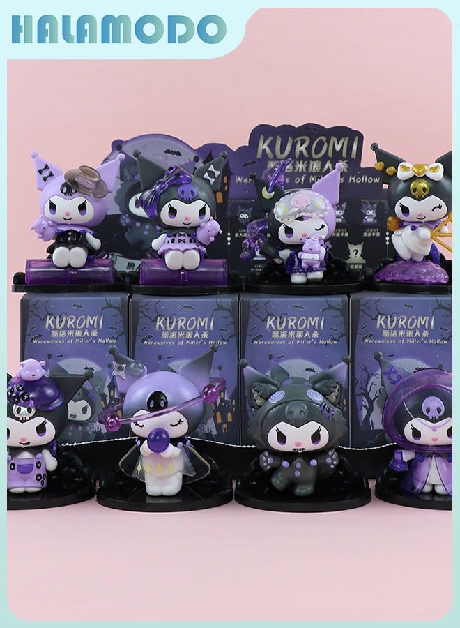 HALAMODO Mystery Box 8-Piece Werewolf Kill Kuromi Blind Box Anime Figures, Charming Desk Decor and Surprise Birthday Gift  - Image 1